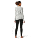 Smartwool Merino 250 Baselayer Pattern Crew - Womens, Light Gray Traced Dahlia, Extra Large, SW016371E41-XL