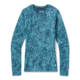 Smartwool Merino 250 Baselayer Pattern Crew - Womens, Wave Blue Traced Dahlia, Large, SW016371E39-L