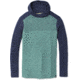 Smartwool Merino 250 Color Block Hoodie - Mens, Pine Gray Tick Stitch, Small, SW019018C11-S