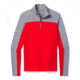 Smartwool Merino Sport 250 Long Sleeve 1/4 Zip - Mens, Light Gray Heather/Cardinal Red, Extra Large, SW019024E76-XL