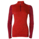 Smartwool Midweight Pattern Zip T - Women's-Claret Stripe-Small