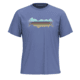 Smartwool Mountain Horizon Short Sleeve Graphic Tee, Nightfall Blue, Large, SW002763P43100L000