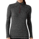Smartwool NTS Mid 250 Zip T - Women's-Large-Pattern Black/Light Gray Heather