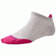 Smartwool PhD Run Ultra Light Micro Sock - Women's-Silver/Bright Pink-Small