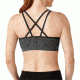 Smartwool PhD Seamless Double Strappy Bra - Womens, Charcoal Heather, Extra Small, SW0SO165010XS