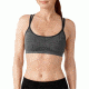 Smartwool PhD Seamless Double Strappy Bra - Womens, Charcoal Heather, Extra Small, SW0SO165010XS