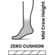Smartwool Run Zero Cushion Mid Crew Socks - Mens, 039 Light Gray, Extra Large, SW001655039XL