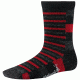 Smartwool Split Stripe Crew Sock - Boy's-Black-Large
