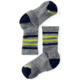 Smartwool Striped Hike Light Crew Sock - Kid's-Light Gray-Small