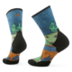 Smartwool Trail Run Targeted Cushion Mountain Print Crew Socks - Womens, Twilight Blue, Medium, SW002698G74100M000