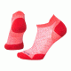 Smartwool Women's PhD Run Ultra Light Striped Micro Socks, Bright Coral, Large, SW000771494-L
