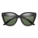Smith Era Sunglasses, Matte Black Frame, ChromaPop Polarized Gray Green Lens, 20406300355L7