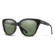 Smith Era Sunglasses, Matte Black Frame, ChromaPop Polarized Gray Green Lens, 20406300355L7