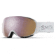 Smith I/O Mag S Low Bridge Fit Googles, ChromaPop Everyday Rose Gold Mirror, White Chunky Knit, M007270OR99M5
