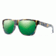 Smith Optics Lowdown Sunglasses, Flecked Green Tortoise Frame, Green Sol-X Lens, LDPCGMFGT