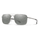 Smith Outcome Sunglasses, Matte Silver Frame, Polarized Platinum Mirror Lens, 204061CTL59XN