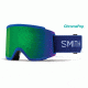 Smith Squad XL ChromaPop Goggles Men's, Klein Blue Split/ChromaPop Everyday Green Mirror SQX2CPGKBB18