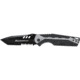 Smith &amp; Wesson Liner Lock Fixed Blade Knives, 8Cr13MoV Stainless Steel, Drop Point, Black, Rubberized Aluminum, SW612SCP