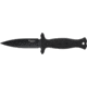 Smith &amp; Wesson HRT Fixed Blade Boot Knife, 4in, High Carbon Stainless Steel, Rubberized Handle, Black, 1182572