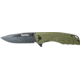Smiths BattlePlan Folding Knife, 3.35in, 420 Stainless Steel, Black Stonewash, Drop Point Blade, G10 Handle, OD Green, SP-50996
