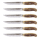 Smiths Cabin &amp; Lodge Cutlery 6-Pcs Steak Set, Hardwood Block, Stag, 51033