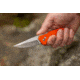 Smiths EdgeSport Folding Knife w/ Gut Hook, 3in, 400 Stainless Steel, Skinner Blade/ Gut Hook, G10 Handle, Orange, SP-51104