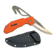 Smiths EdgeSport Folding Knife w/ Gut Hook, 3in, 400 Stainless Steel, Skinner Blade/ Gut Hook, G10 Handle, Orange, SP-51104