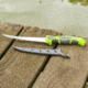 Smiths Mr. Crappie 6 in Curved Slab-Sticker Fillet Knife w/Breathable Sleeve, Green, 51208