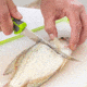 Smiths Mr. Crappie 6 in Curved Slab-Sticker Fillet Knife w/Breathable Sleeve, Green, 51208