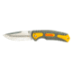 Smiths Pack Pal Folding Knife, 3.5in, Drop Point, 420 Stainless Steel, Black, Drop Point Blade, Sharpener, Gray/Orange, 51018