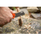 Smiths Rally Folding Knife, 3.26in, 420 Stainless Steel, Titanium, Cleaver Blade, G10 Handle, Blaze Orange, 51139