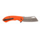 Smiths Rally Folding Knife, 3.26in, 420 Stainless Steel, Titanium, Cleaver Blade, G10 Handle, Blaze Orange, 51139