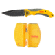 Smiths Trail Breaker Folding Knife, 3.5in, 420 Stainless Steel, Black, Drop Point Blade, 2-Step Knife Sharpener, 51015