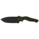 Sniper Bladeworks MAMU Fixed Blade Knife, 5.46in, 420HC Steel, Fixed Blade, OD Green Handle, Black, MAMUODGBLK