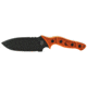 Sniper Bladeworks MAMU Fixed Blade Knife, 5.46in, 420HC Steel, Fixed Blade, Sniper Orange Handle, Black, MAMUORGBLK