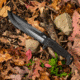 SOG Specialty Knives & Tools Jungle Primitive Folding Knife, 9.5in, 8Cr13MoV Blade, Clip Point, Black, Kraton Handle, Black, SOG-F03TN-CP