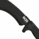 SOG Specialty Knives &amp; Tools SOGFari Machete Fixed Blade Knife, 12in, 3Cr13 Blade, Drop Point/Saw, Black, Kraton Handle, Black/Black, SOG-MC11-N