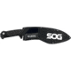 SOG Specialty Knives &amp; Tools SOGFari Machete Fixed Blade Knife, 12in, 3Cr13 Blade, Drop Point/Saw, Black, Kraton Handle, Black/Black, SOG-MC11-N