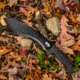 SOG Specialty Knives &amp; Tools SOGFari Machete Fixed Blade Knife, 12in, 3Cr13 Blade, Drop Point/Saw, Black, Kraton Handle, Black/Black, SOG-MC11-N