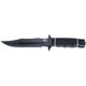 SOG Specialty Knives &amp; Tools Tech Bowie Fixed Blade Knife, 6.4in, AUS-8 Blade, Clip Point, Black, Kraton Handle, Black, SOG-S10B-K