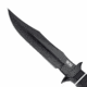 SOG Specialty Knives &amp; Tools Tech Bowie Fixed Blade Knife, 6.4in, AUS-8 Blade, Clip Point, Black, Kraton Handle, Black, SOG-S10B-K