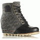Sorel 1964 Premium Wedge Casual Boot - Women's-Black/Grey-Medium-11