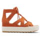 Sorel Cameron Flatform Lace Wedge Sandals Suede - Women's, Desert Sun/Gum 17, 7.5 US, 1999091-806-7.5