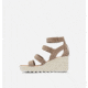 Sorel Cameron Wedge Multistrap Sandals - Womens, Omega Taupe/Sea Salt, 9 US, 1999201-264-9