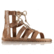 Sorel Ella Lace Up Leather Sandal, Womens, Sahara, 12 US, 1787581220-12