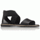 Sorel Ella Leather Sandal, Womens, Black, 8.5 US, 1787541010-8.5