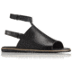 Sorel Ella Mule Strap Leather and Suede Sandal, Womens, Black, 6 US, 1787631010-6