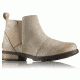 Sorel Emelie Chelsea Waterproof Suede Casual Boot, Womens, Oatmeal, 7.5 US, 1776201241-7.5