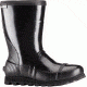 Sorel Joan Rain Short Gloss Rubber Boot - Women's-Black/Sea Salt-Medium-7.5