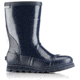 Sorel Joan Rain Short Gloss Rubber Boot, Womens, Collegiate Navy/Atmosphere, 12 US, 1757541464-12